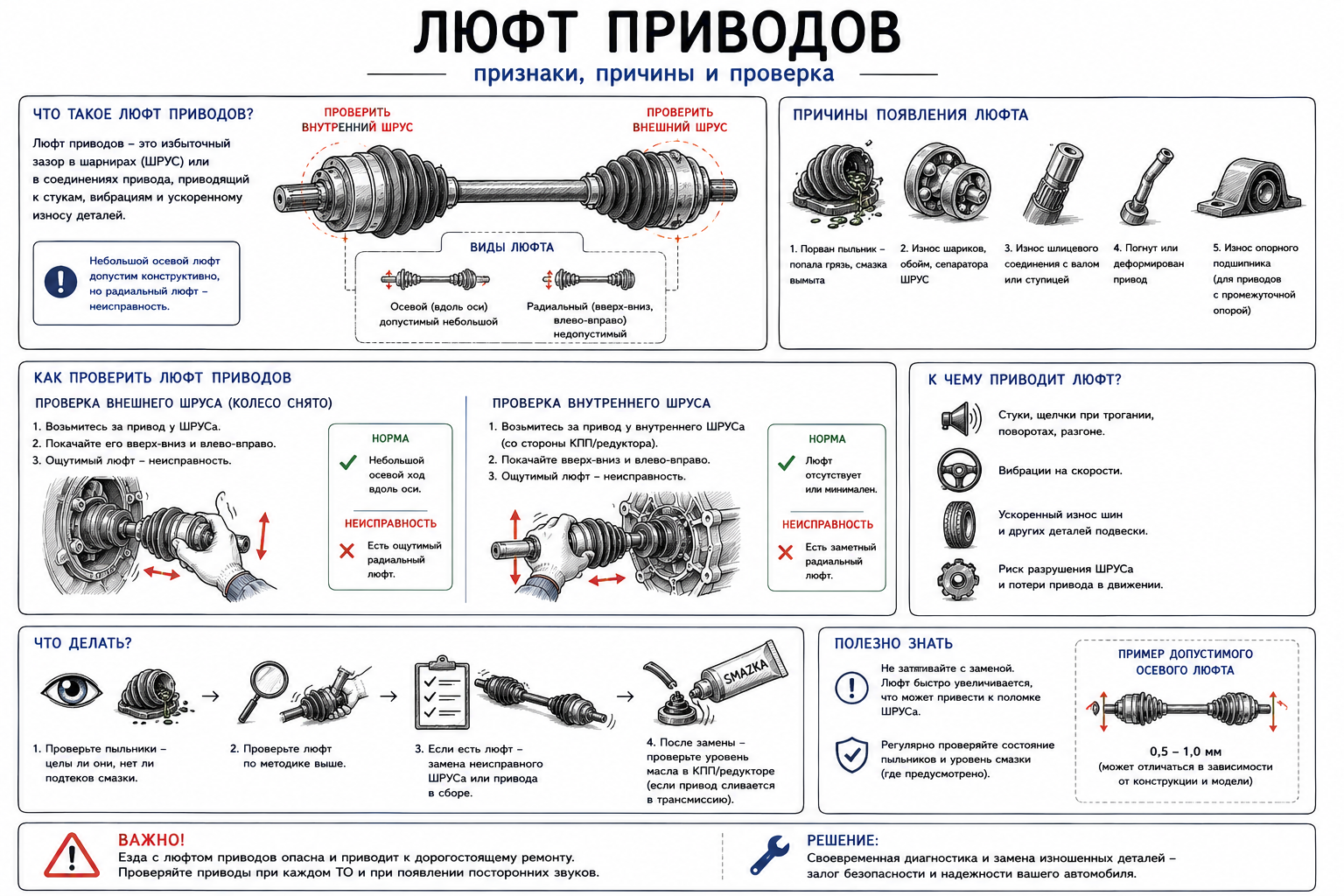люфт приводов