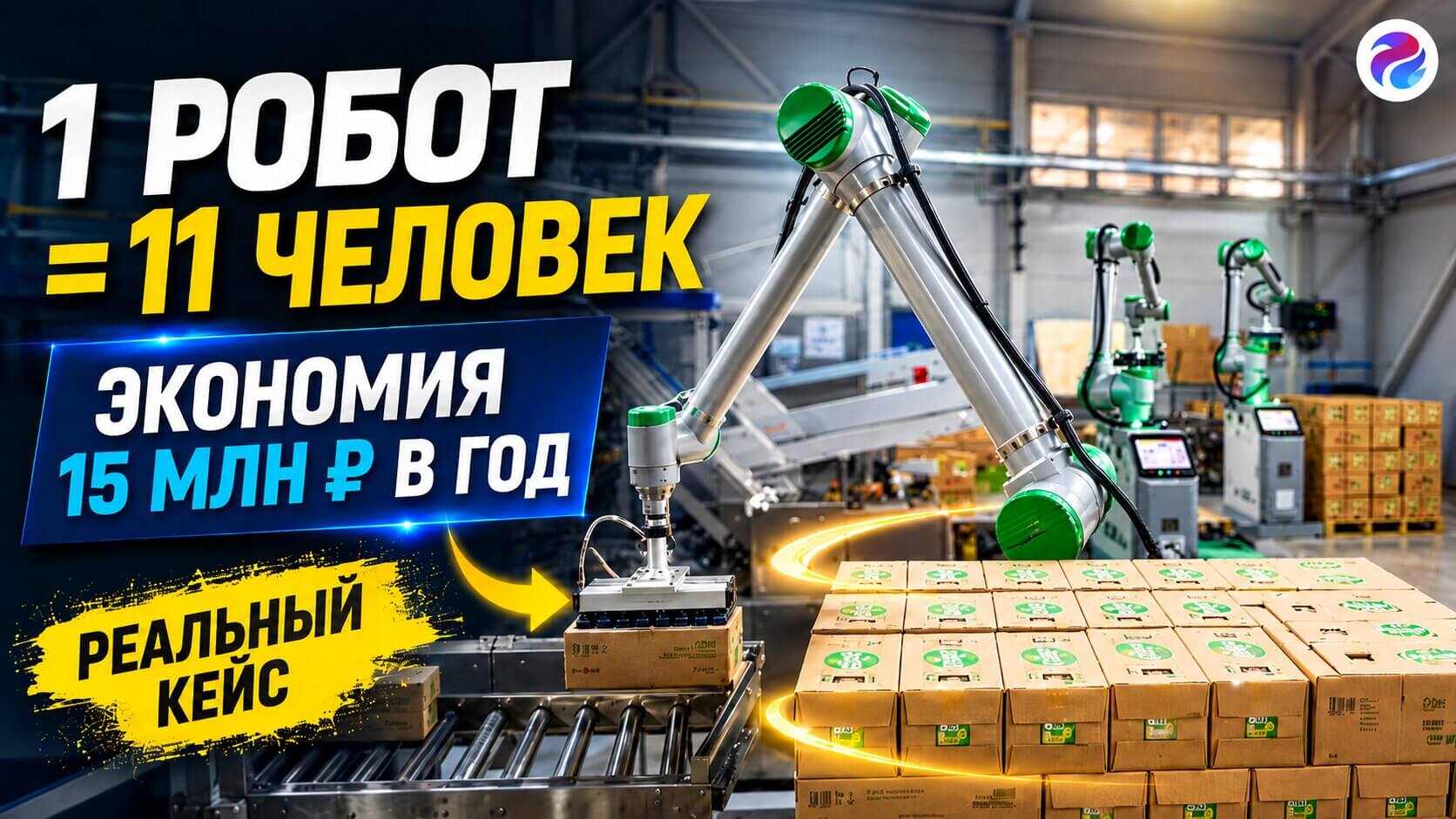 Автоматизация паллетизации на производстве соков