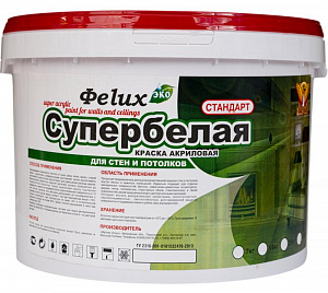 Краска супербелая «Стандарт» Феlux 7 кг Краска супербелая «Стандарт» Феlux 7 кг