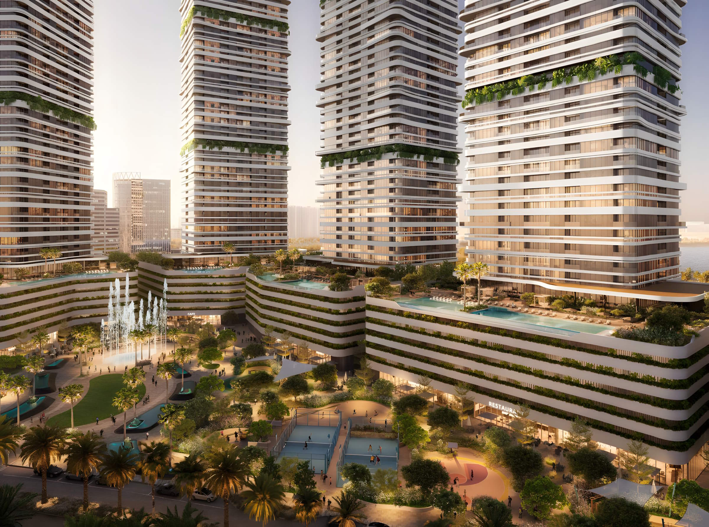 New beachfront apartments by Alef Group on Al Mamzar waterfront, Sharjah