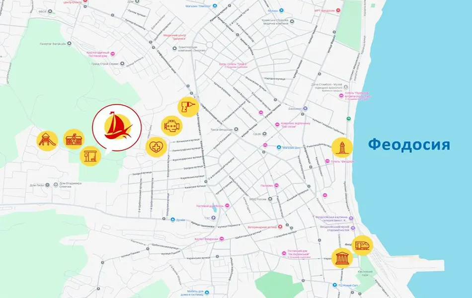 Местонахождения Гриновский Карта и инфраструктура ЖК Гриновский