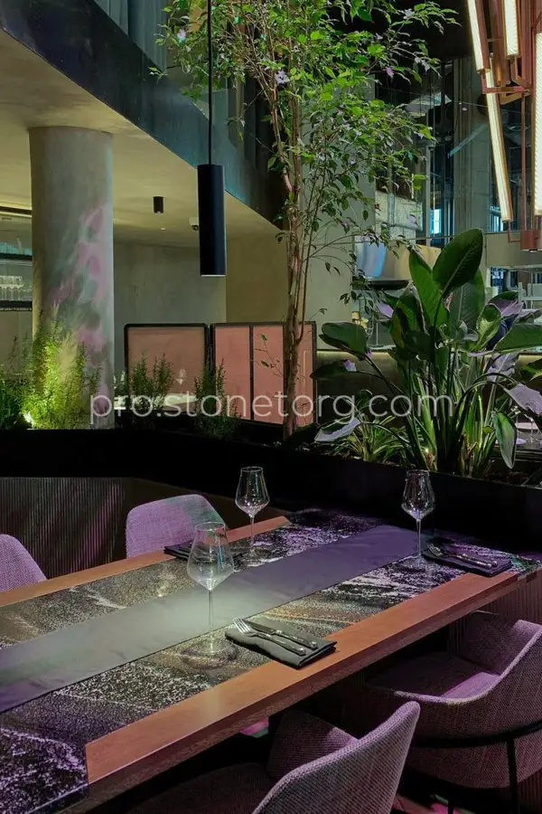 Изготовление столешницы и столы из натурального камня в москве для кафе, баров, ресторанов габбро серый гранит натуральный камень